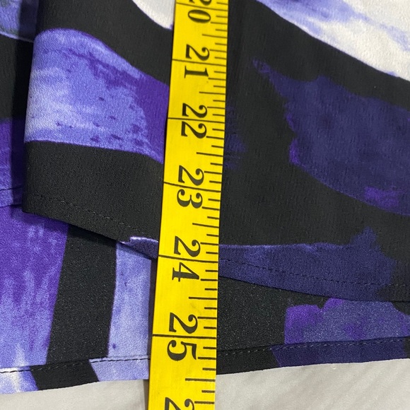 Alfani | Size M | Purple Abstract Surplice Faux‎ Wrap Blouse - Picture 8 of 11